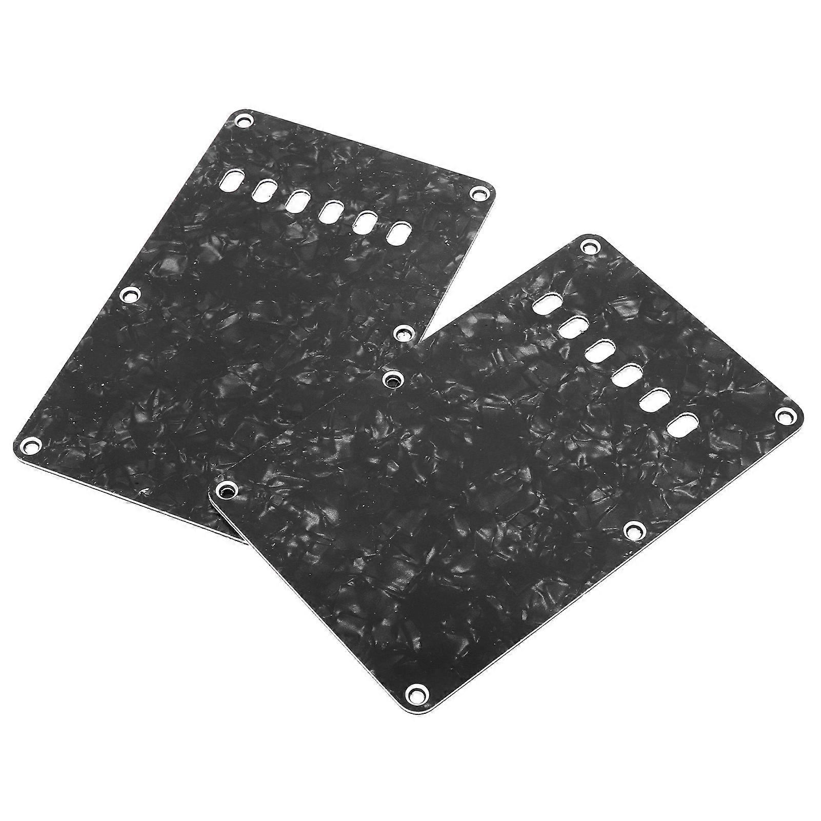 2PCS πλάκες πίσω κάλυψης ηλεκτρικών κιθάρων με 6 πλαστική αντικατάσταση Black_-dy φρουρών κιθάρων PVC PVC