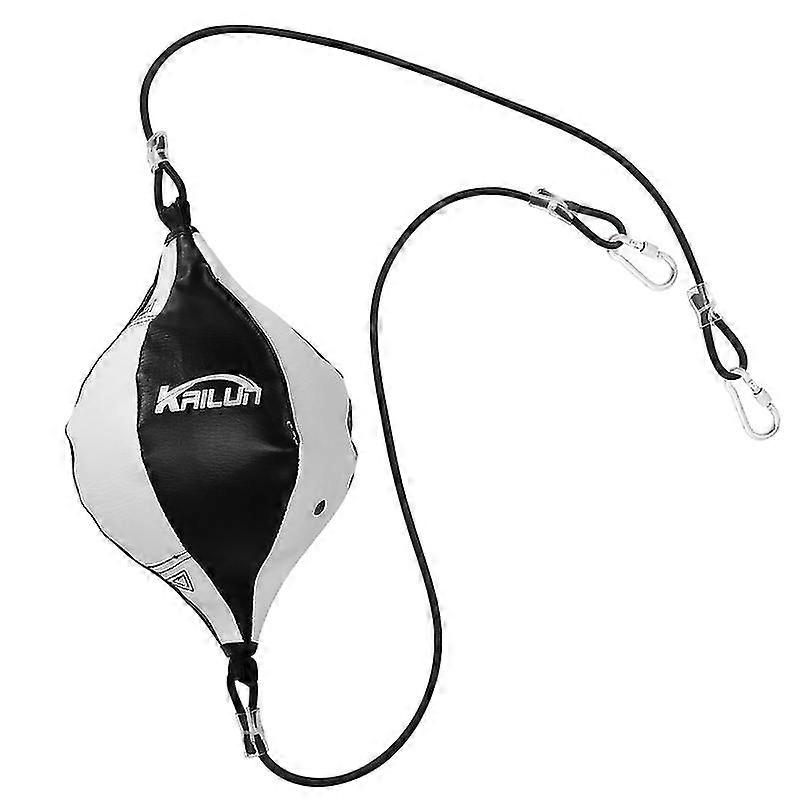 1 set elastic training ball professional hanging boxing ball durable boxing ball for workout exercise agility training (black white 1pc ball 1pc infla