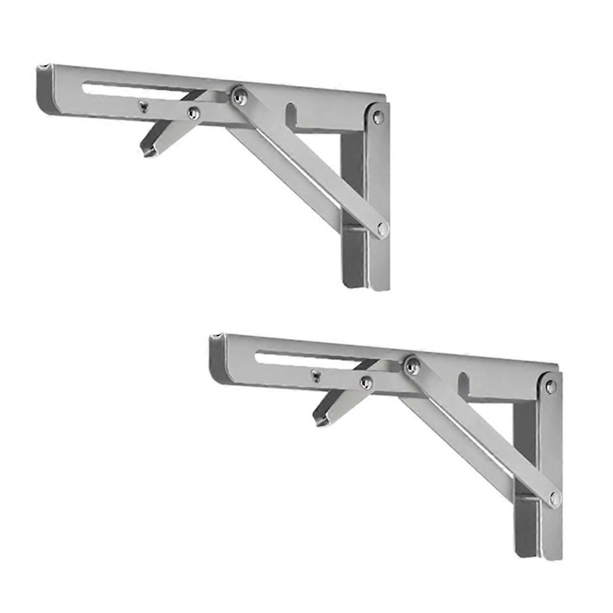 2 Piece Heavy Duty Folding Shelf Brackets Triangular Bracket Shelf Wall Shelf Support Frame for Ben