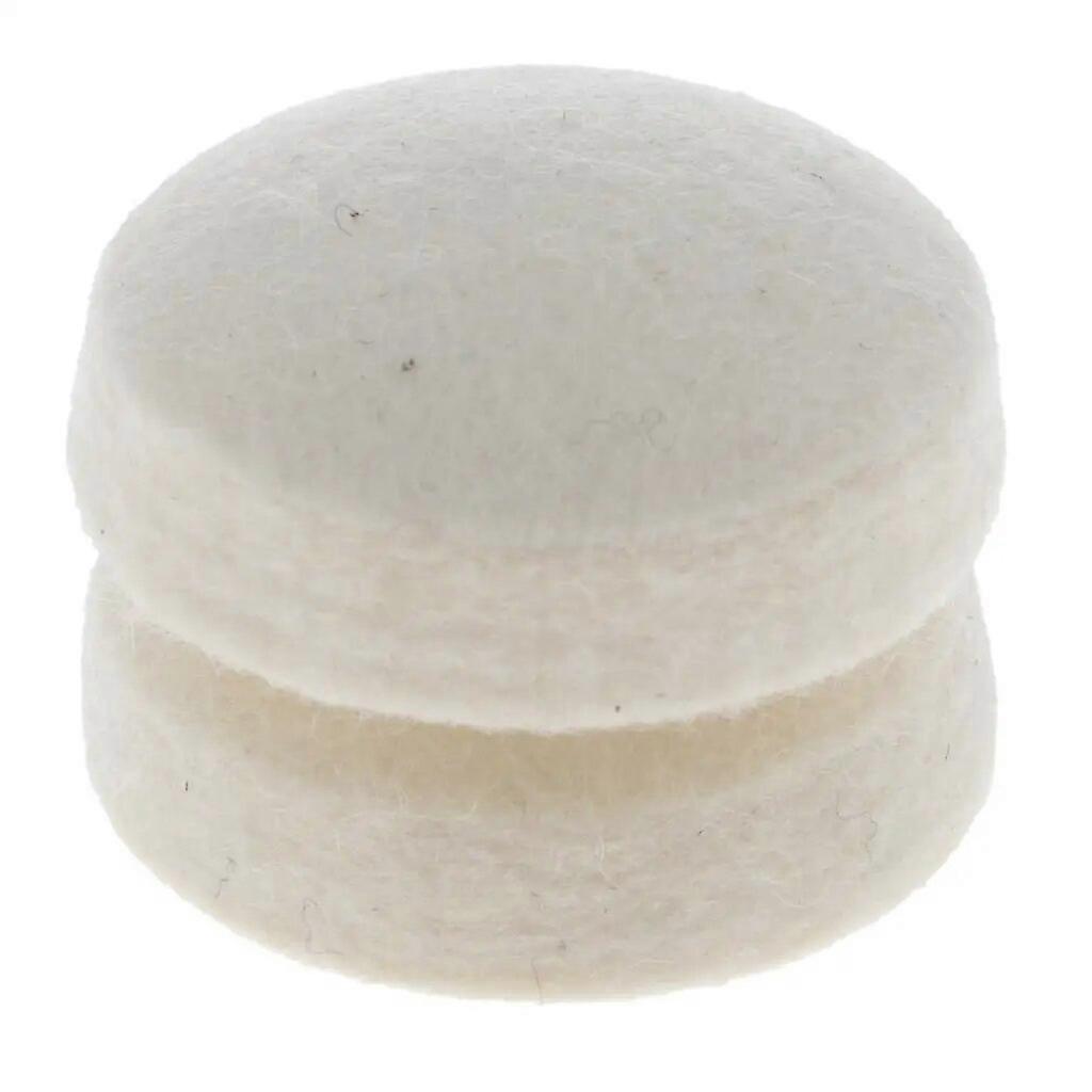 2 Wool Felt Drum Round Dampening Pads Drum Beater Head Kit