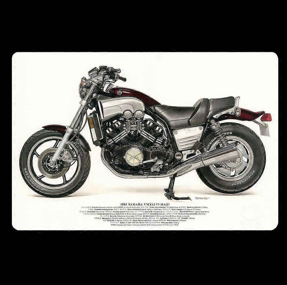 ヤマハVmax 1200 V-Maxモーターサイクルメタルポスターブリキサイン(8x12インチ)BPA189