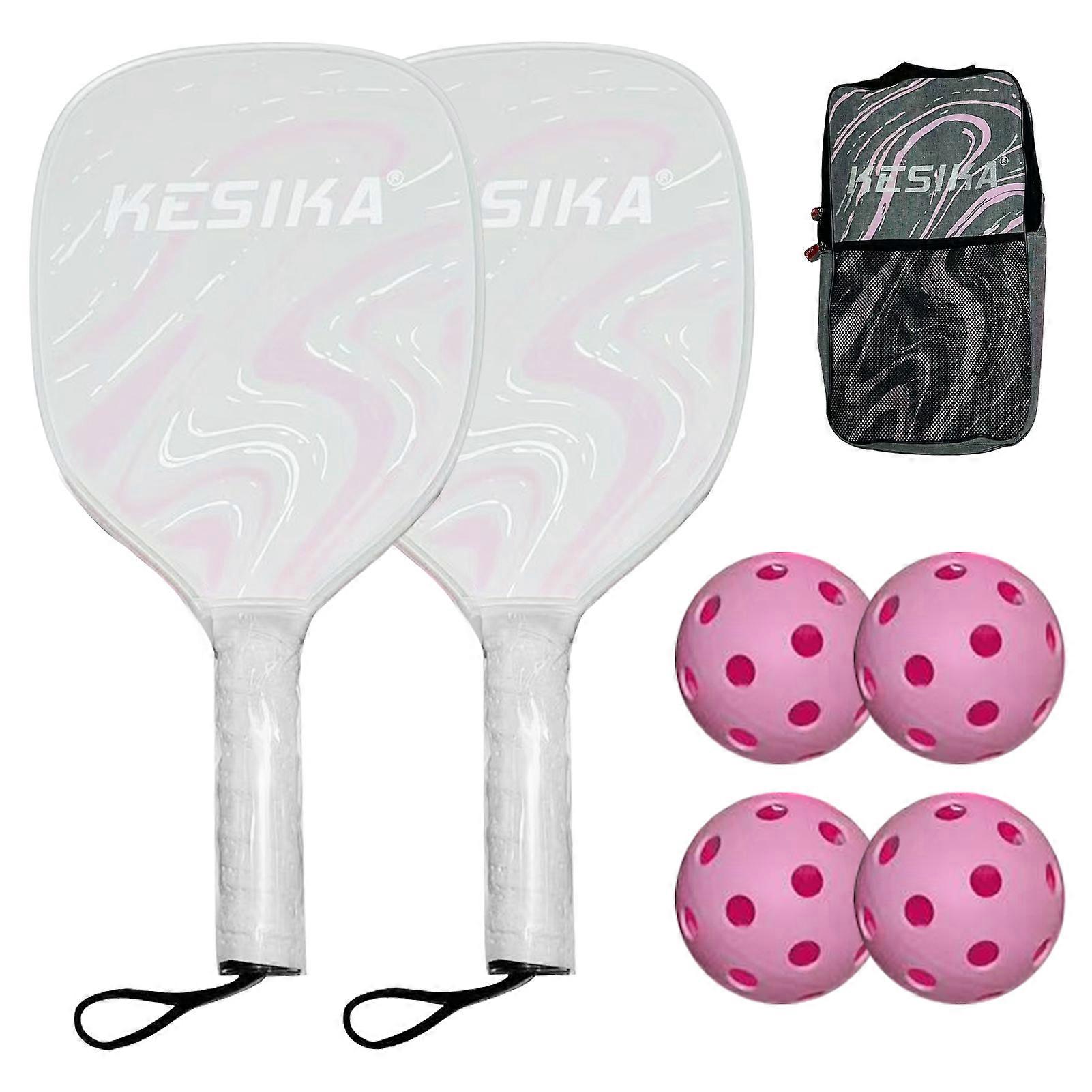 Pickleball Rackets Set Pickleball Paddle Set of 2 Rackets and 4 Pickleballs Balls Pickle-Ball Racquet with Balls Sports Accessory
