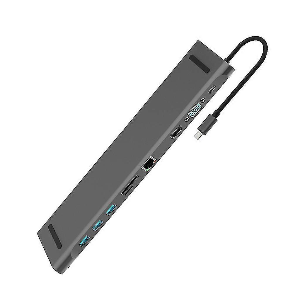 10 In 1 Usb Type-c Hub Usb Hdmi-compatible 4k Multi Usb Splitter Docking
