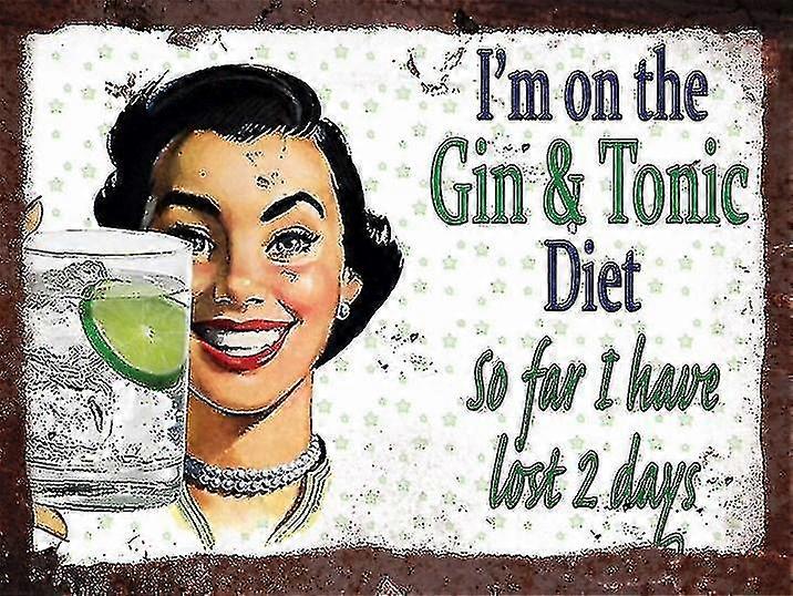 Vinta Metal Sign - Gin Diet