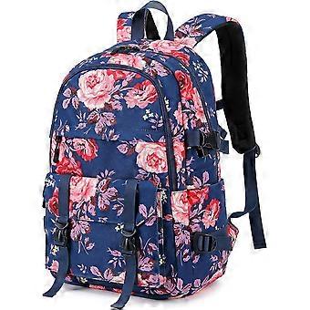 College School Rucksack Canvas Rucksack Schulranzen College High School Reisetasche Teenager Mädchen Schultascheblau, 2024 Ping