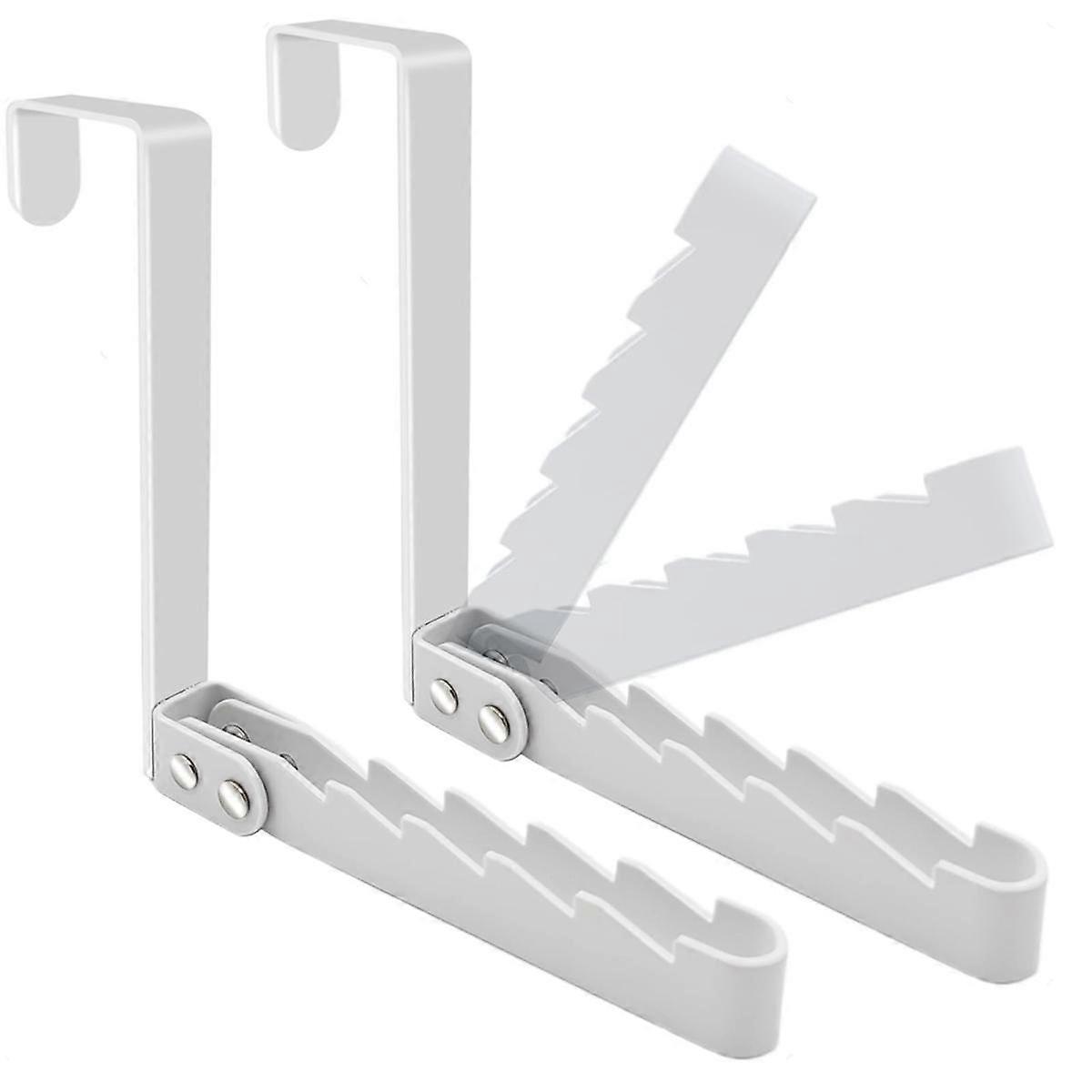 2 Pack over the Door Hooks Hanger, Sturdy Foldable over Door Drying Rack for Clothes, Coats, and To