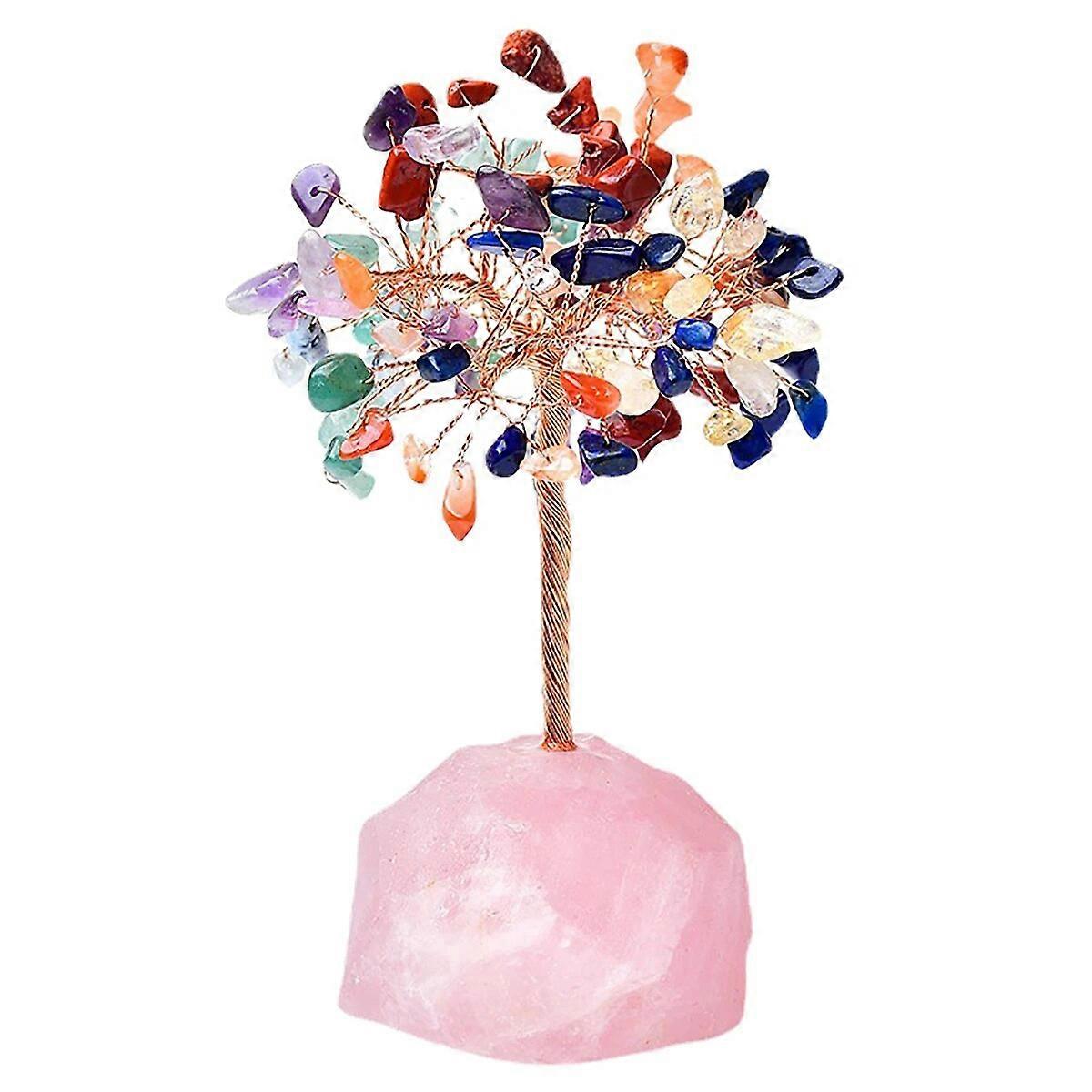 Crystal Tree 7 Chakra Tree of Life Natural Crystals Stone Lucky Tree Crystal Tree for Positive Energy Feng Shui Ornaments Home