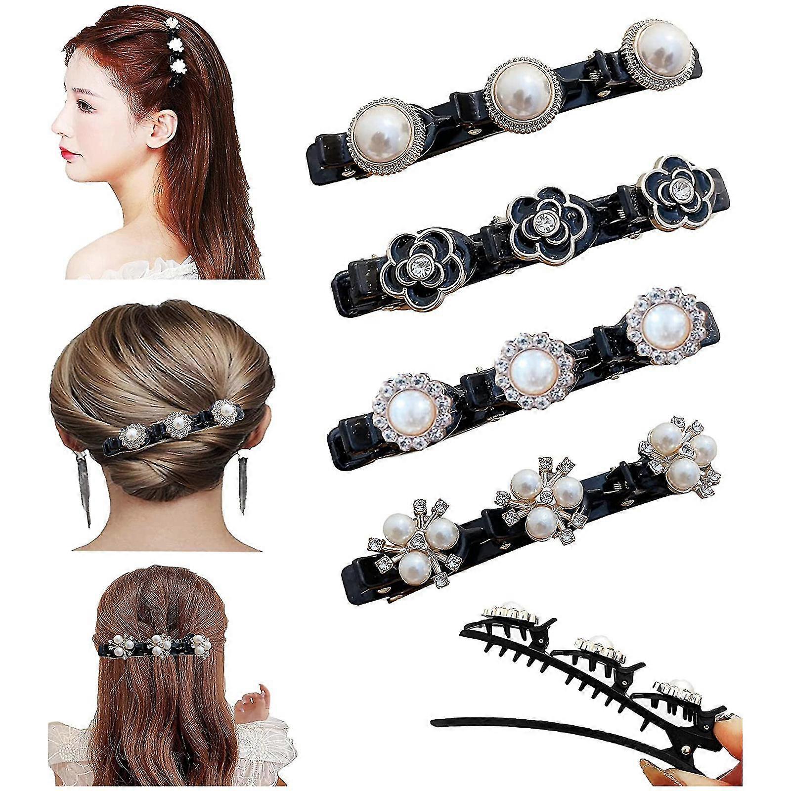 Wabjtam 4 pièces Strass Clip pour cheveux