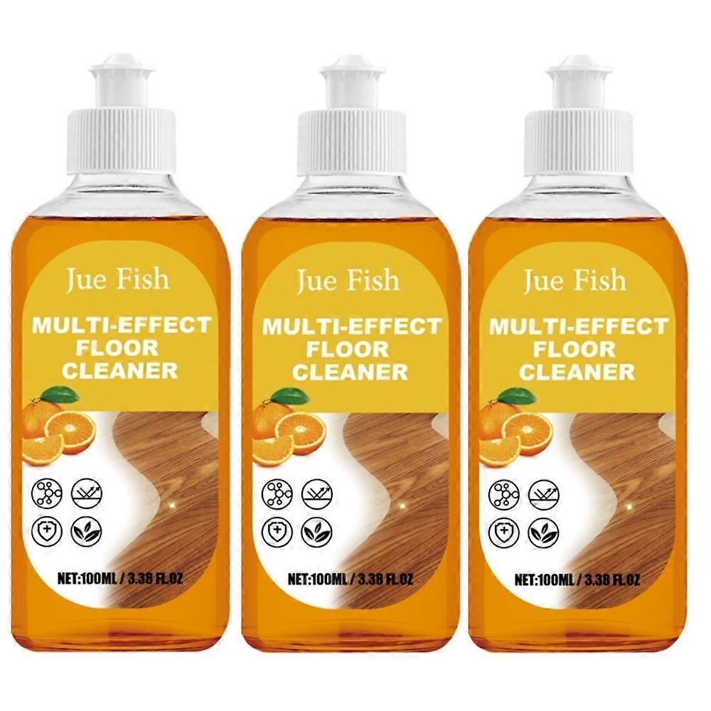 3 stk Jue-Fish Universal Multi-Purpose gulvrengjøringsmiddel for harde gulvrengjøringsmidler