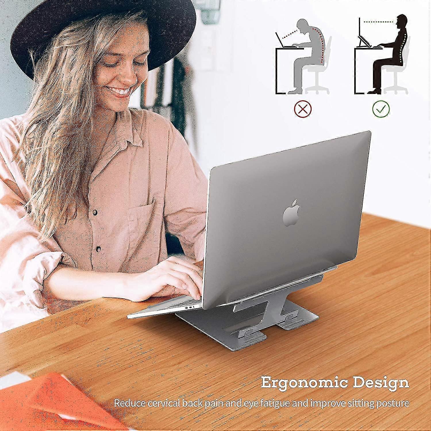 Portable Laptop Stand, Ventilated Computer Stand, 4 Angles, Ergonomically