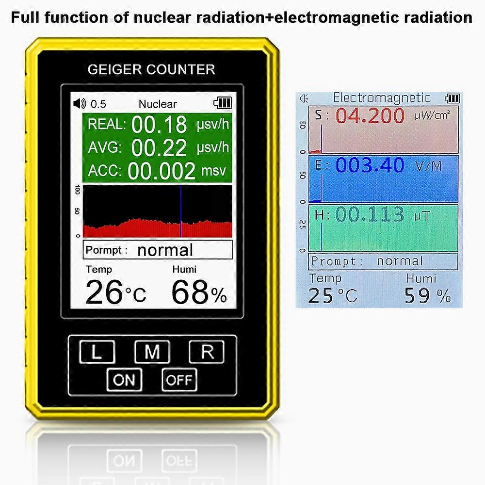 XR3 PRO Nuclear Radiation Detector with Temperature and Humidity XR-3 Electromagnetic Radiation Detector vs BR-9C Geiger Counter