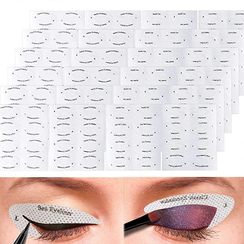 Eyeliner Stencils, Eyeliner Molds Pads, Eyeshadow Stamp Pads Stencils Stickers Kit, Cat Winged Eyeliner Tape, Quick Makeup Tool