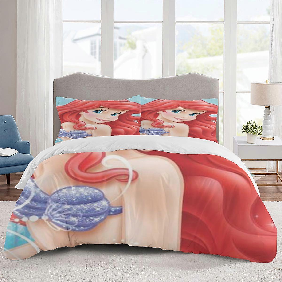 v1122 ملاءات السرير الفراش مجموعات الفراش أرييل غطاء لحاف كرتون خفيف الوزن 3 قطع مجموعات رهان للأطفال الأولاد والبنات (1 غطاء لحاف و 2 وسادة) ب