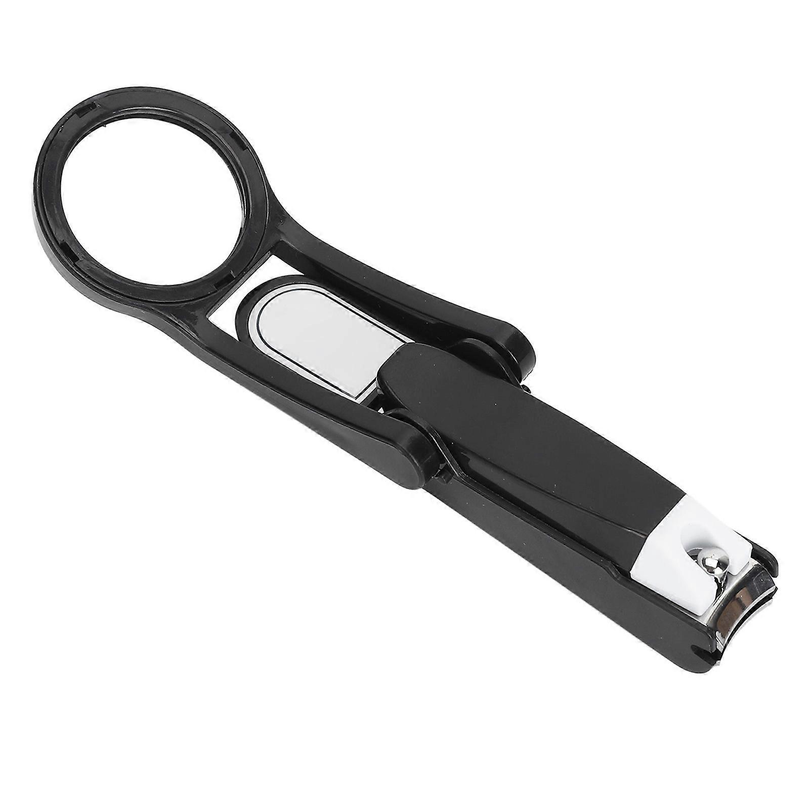 Nail Clipper User Friendly Anti Splashing Elderly Finger Nail Cutter with Magnifying Glass