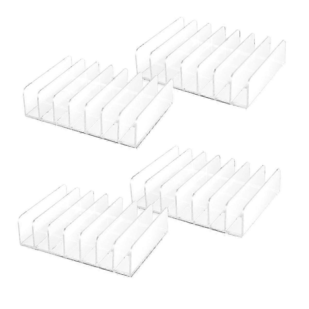 4 σαφής ακρυλικός κάτοχος CD PC με Tackable CD DVD Rack CD Storage Rack Organizer Stand CD Tray Hold