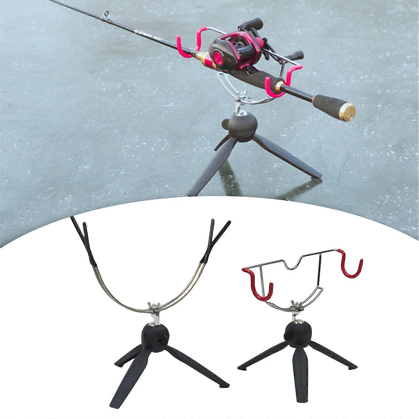 2x Triangle Ice Fishing Rod Holder Triangle Holder