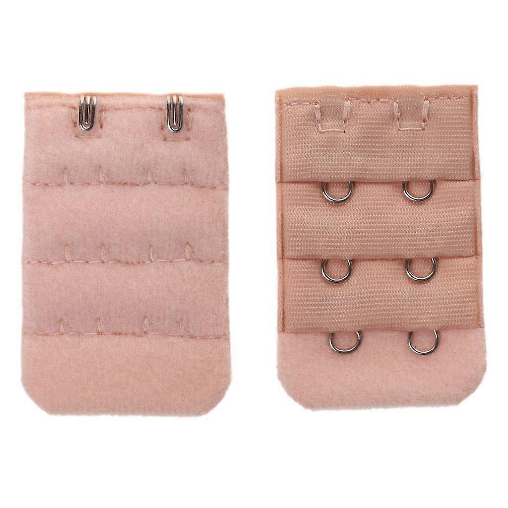 2x5pcs elastisk bh stropp forlengelse bh extenders 2x 3 krok beige