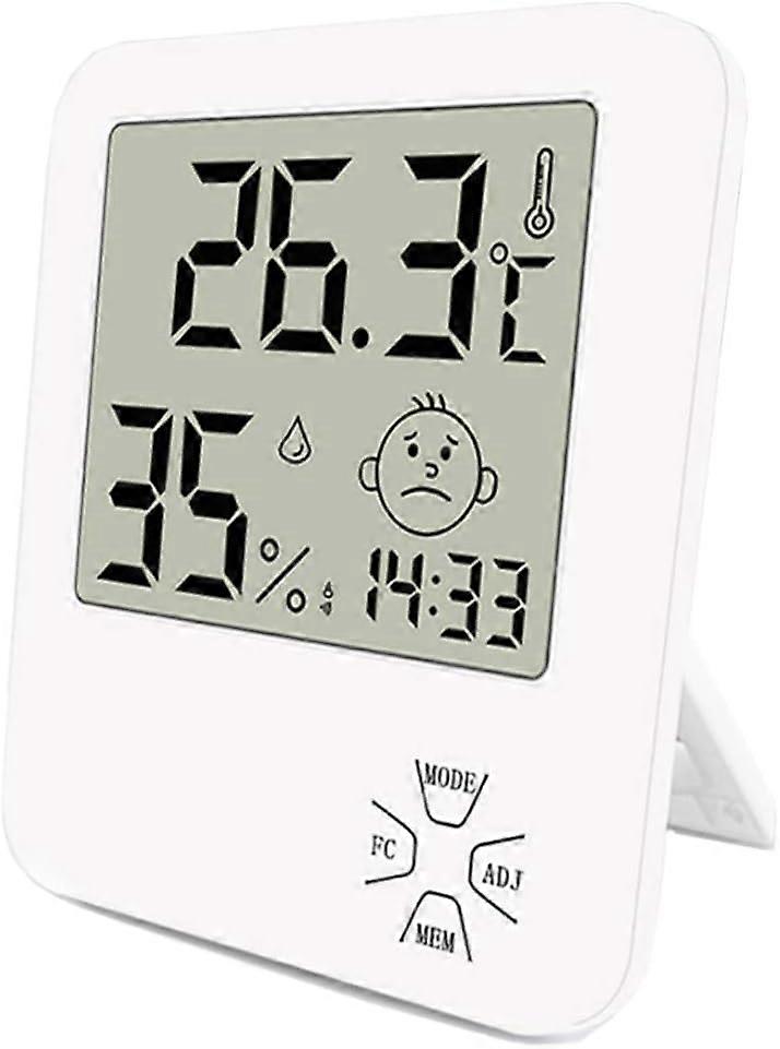 Mini High Accuracy Digital Indoor Hygrometer Thermometer Home Thermometer With Folding Stand And Alarm Clock For Comfort Level Indicator Of Home Offic