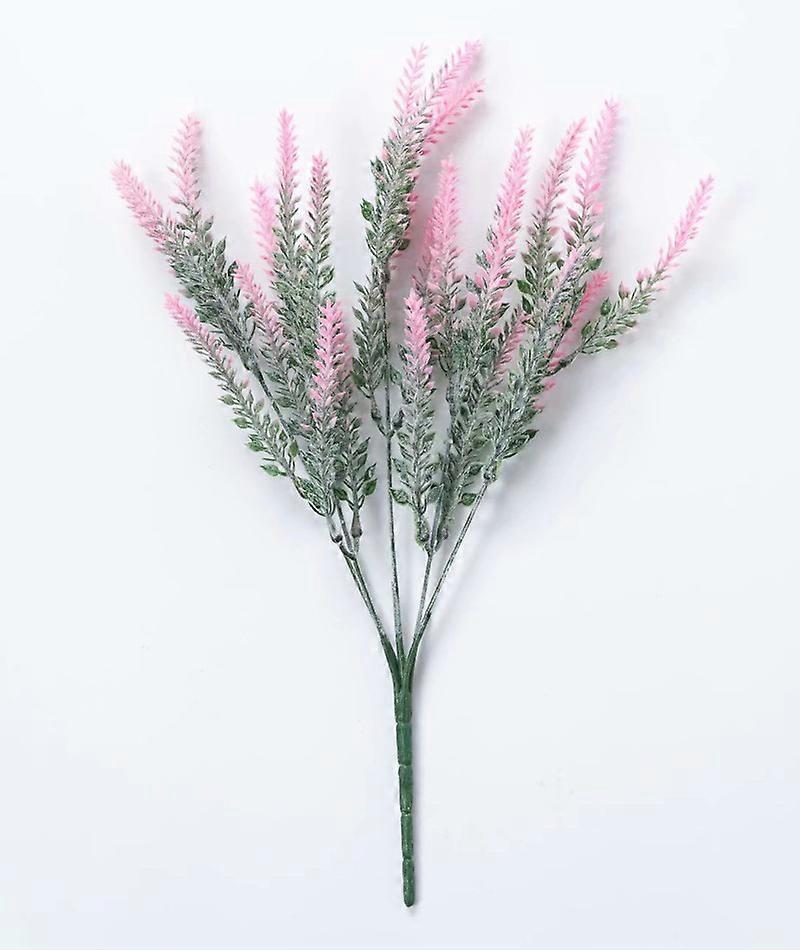 4 Bundles Artificial Flocking Lavender for DIY Garden Balcony