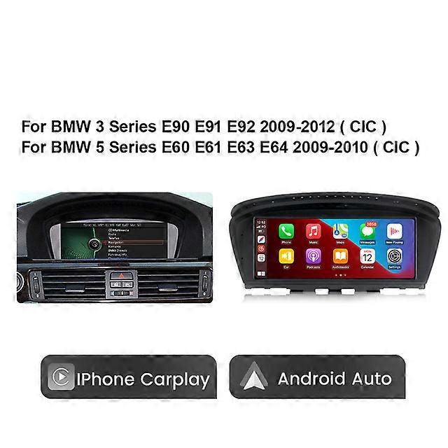 8.8" Wireless Apple CarPlay Android Auto Car Video Player Multimedia for BMW E60 E63 E90 E92 CCC CIC Head Unit Rear Touch Screen
