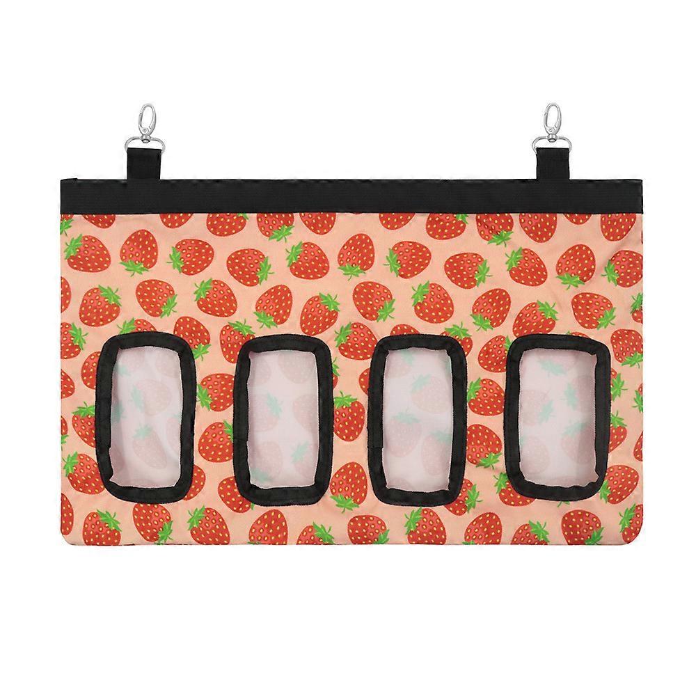 1pc Rabbit Hay Feeder Bag Guinea Pig Hay Bag Rabbit Feeding Bag Small Animal Hanging Feeder Hanging Feeder Sack StoragePineapple