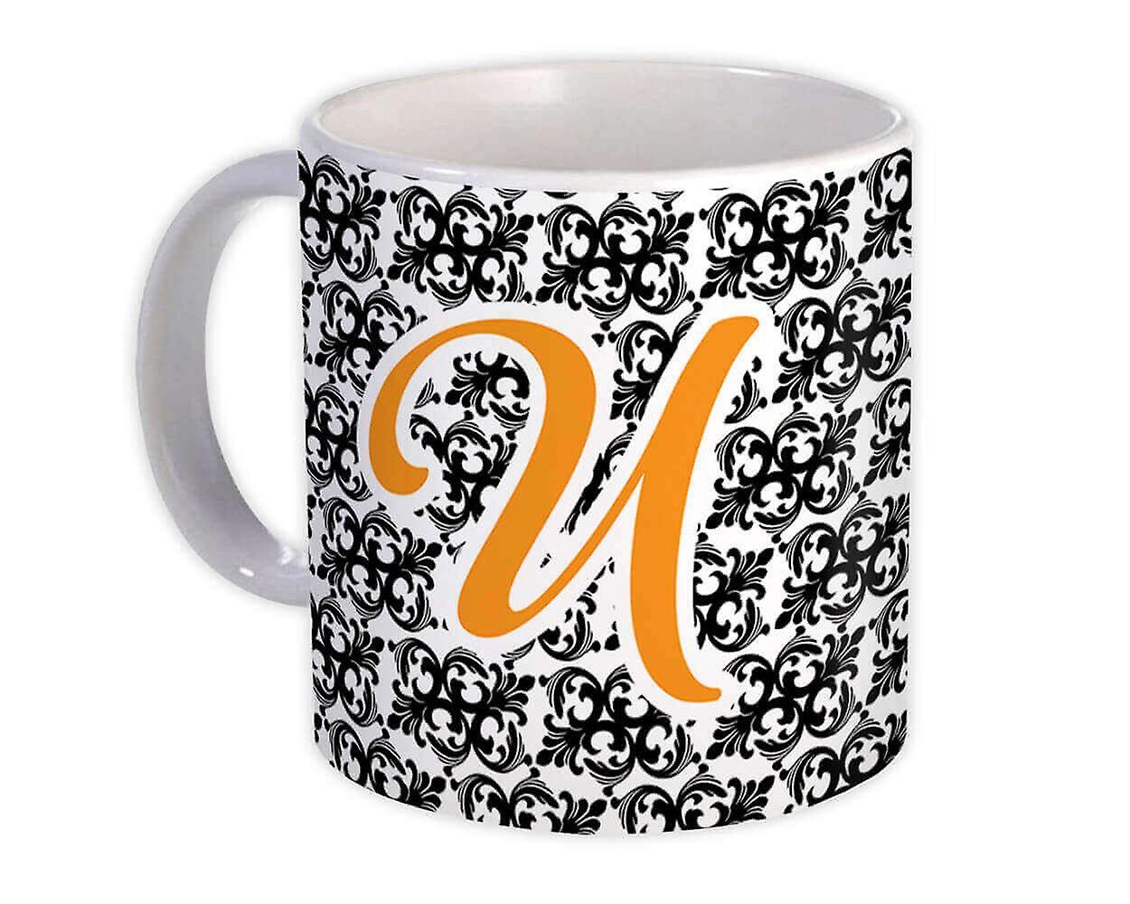 Gift Mug: Monogram Letter U Alphabet