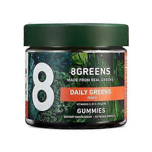 8greens سوبر جرينز مسحوق خضار حقيقي في علكة ، 50 علكة
