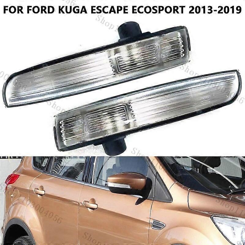 Car Front Door Side Mirror Turn Signals Lights For Ford Kuga Escape Ecosport  2013 2014 2015 2016 2017-2019 Without light bulb