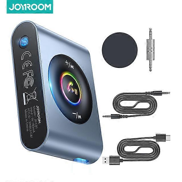 Joyroom 5.3 Handfree Adaptador Bluetooth Car Adapter Wireless Magnetic Audio Receiver MP3 Player LED 3.5mm AUX Radio Modulator