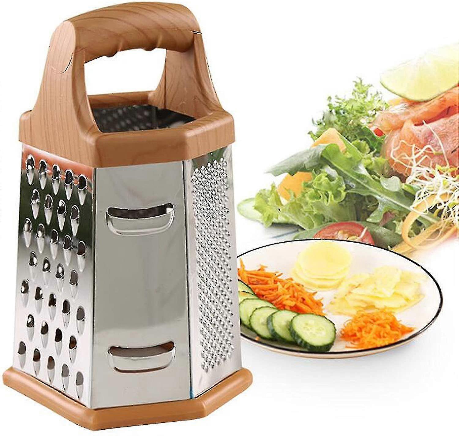 6 Sided Grater Vegetable Cheese Slicer Stainless Steel Multi-Purpose
