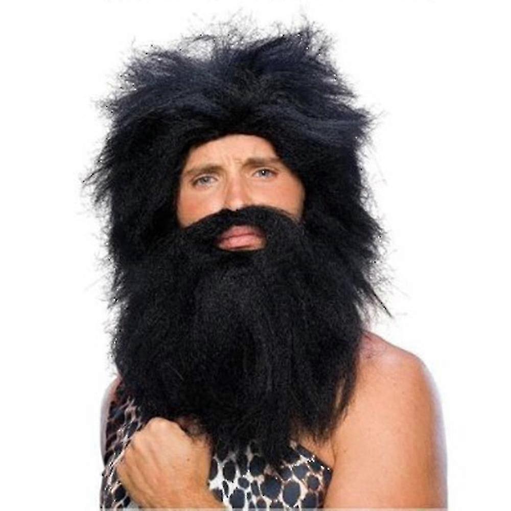 Adult Hairy Caveman Wigs And Beards Accessory Kit