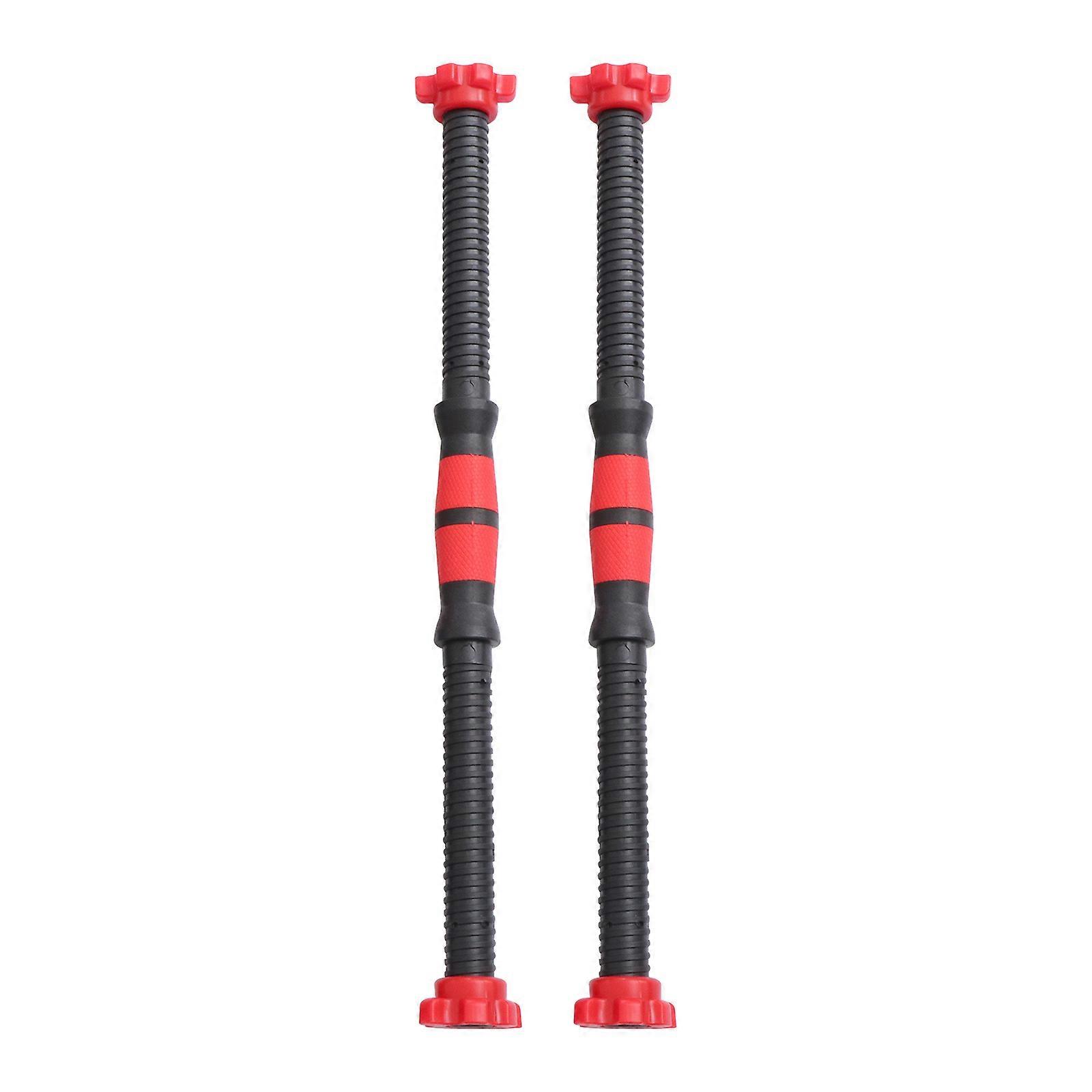 2pcs 50cm Dumbbell Bars Dumbbell Handles Weight Lifting Spinlock Collar Set with 4pcs Nuts for Gym Barbells Dumbbell Bars Strength Training (Random Co