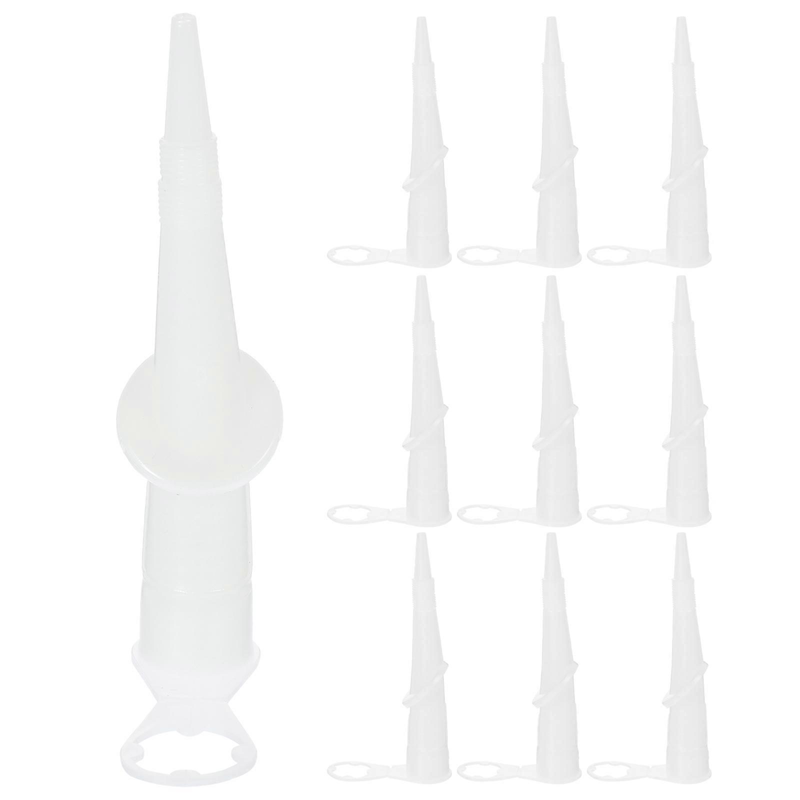 10pcs Home Sealant Nozzle Caulking Device Accessories Bent Caulk Tip Professional Glue Tool