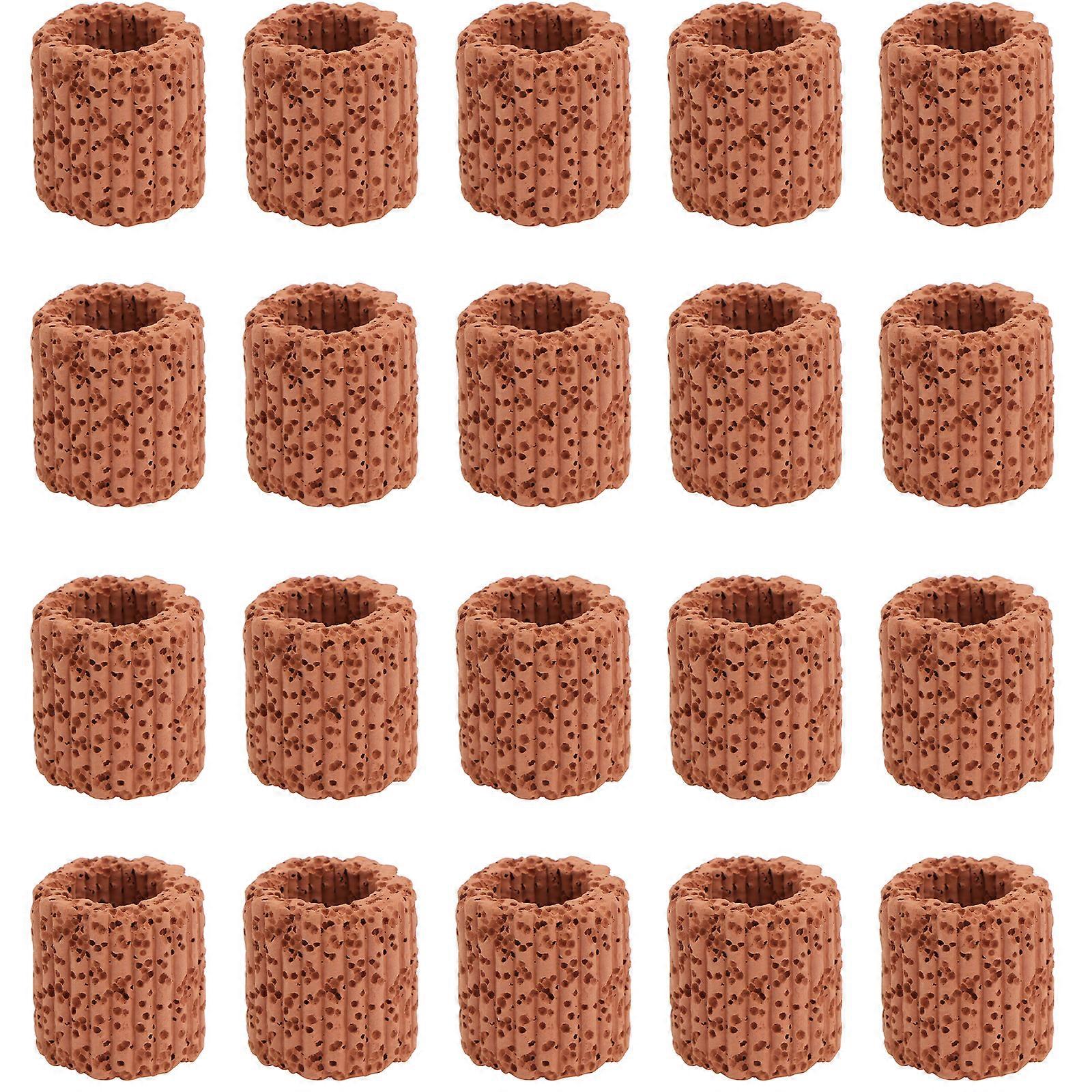 20pcs Water Plant Fixed Ring Pottery Gravity Ring Fish Tank Landscape Grass Ring