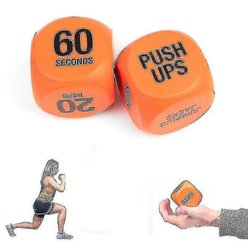 Exercise Dice For Workout Fun Fitness Decision Dice Training Routines Home Gym Orange