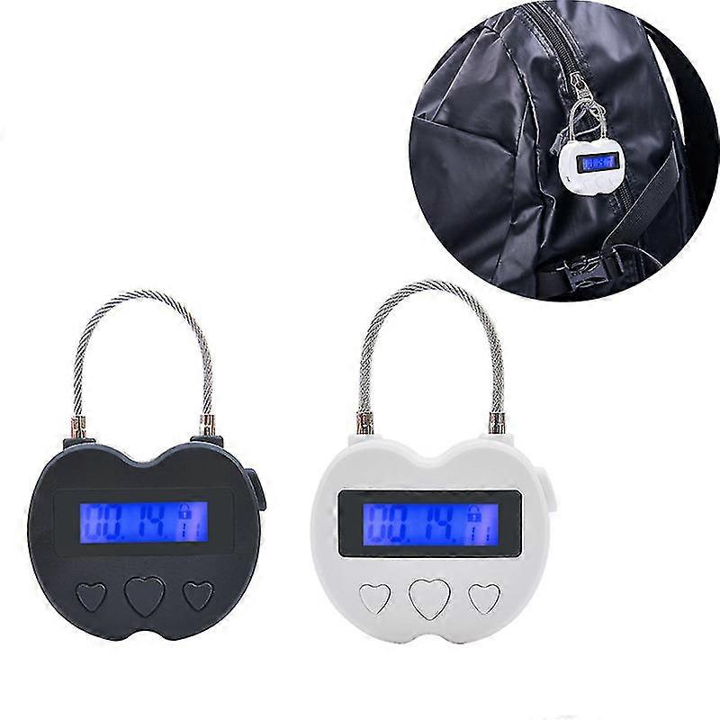 Time Lock LCD Display Time Lock Multifunktions-elektronischer Timer USB wiederaufladbare Timer Vorhängeschloss