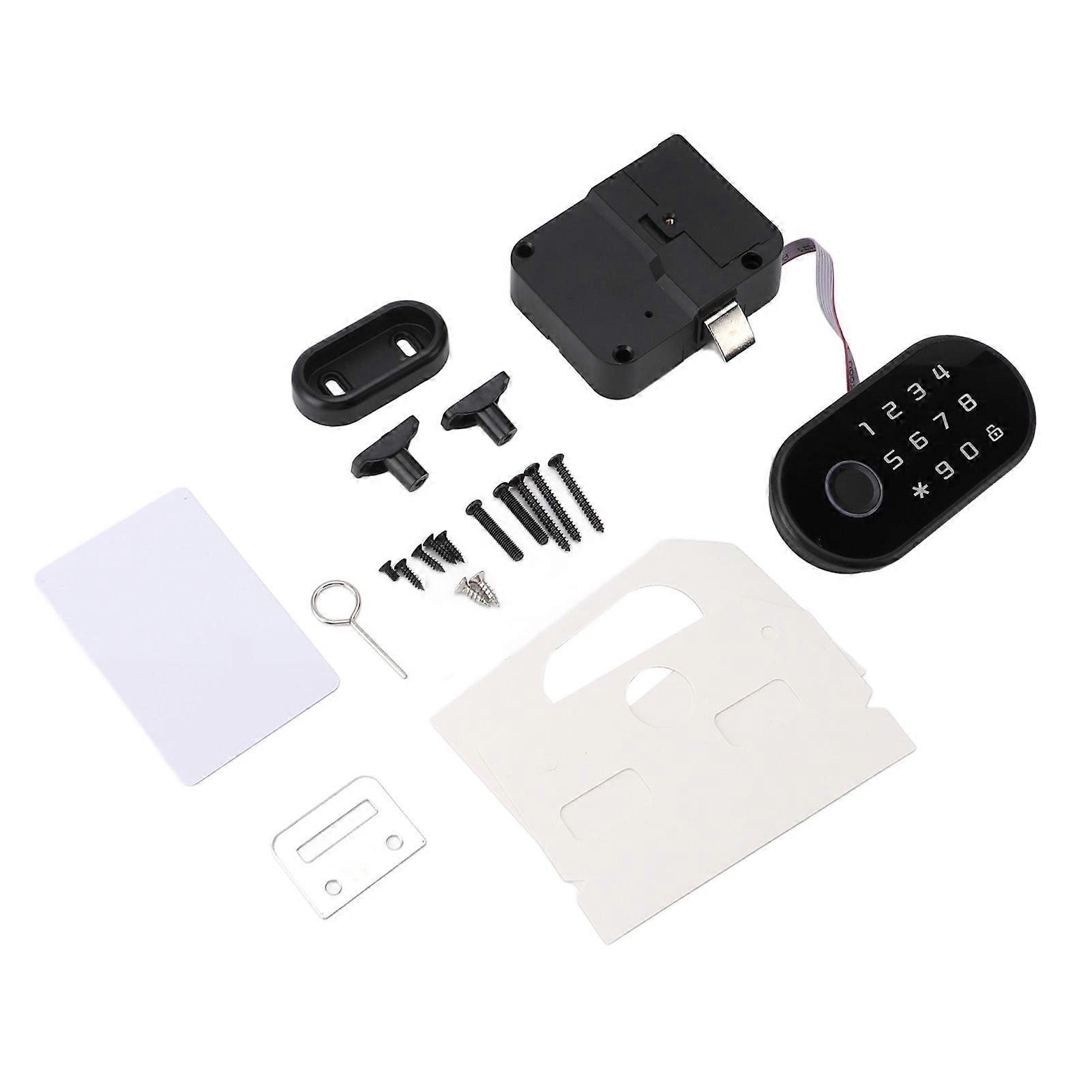 Fingerprint Cabinet Lock 3 Unlock Ways Keyless Smart Biometric Cabinet Password Lock Drawer Lock with USB Key for Home and Office