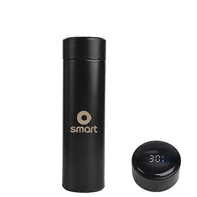 500ML Intelligent Thermos For smart fortwo 451 450 452 453 Temperature Display Customize Logo Stainless Steel Vacuum Water Cup
