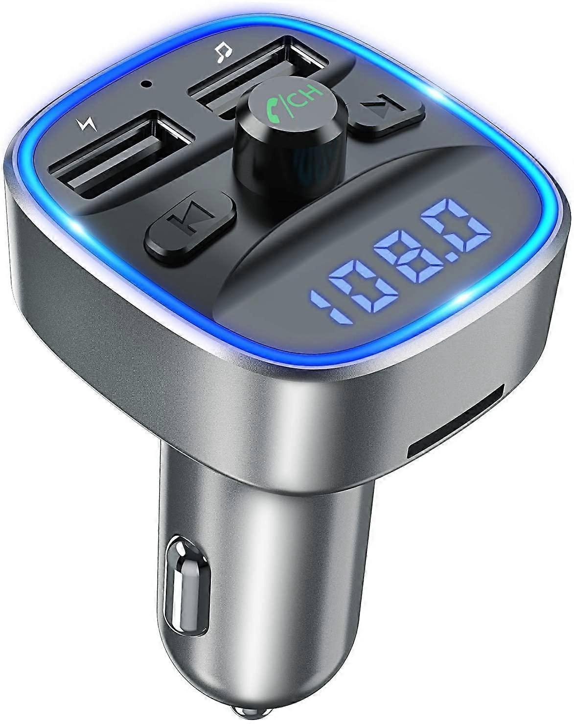 ZRUXE Bluetooth FM Transmitter/Receiver for Ca - Grey