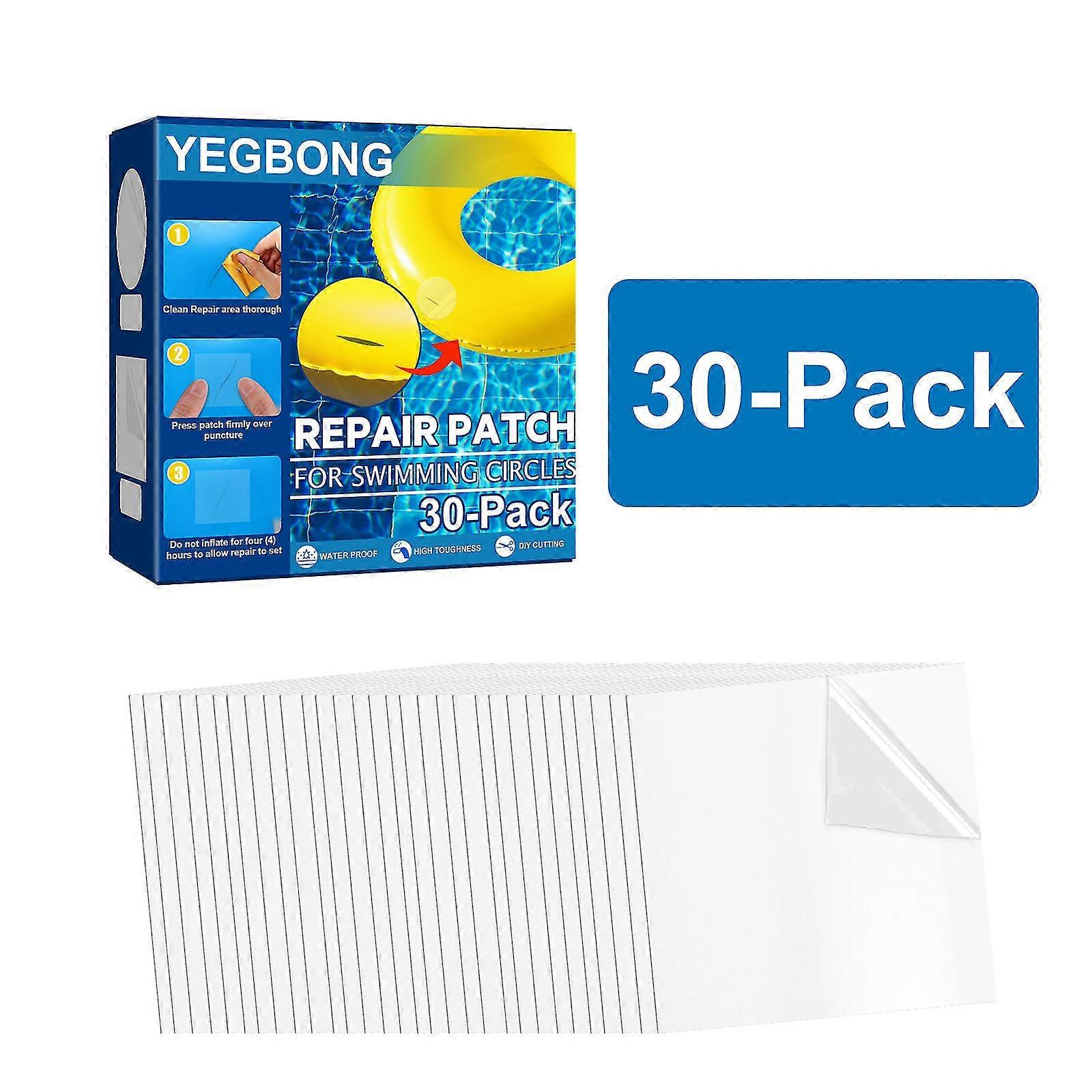 Swimming Ring Repair Kit Self-adhesive Lining Patch Swimming Ring Inflatable Pontoon Waterproof Seal Patch 30 Pack