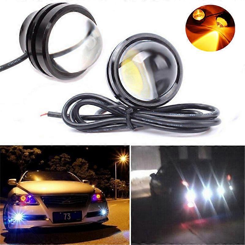 2PCS Eagle Eye Led 12/24V 15W Universal Car Reverse Parking DRL Daytime Running Light LED White Blue Yellow Red Auto Fog Lamps