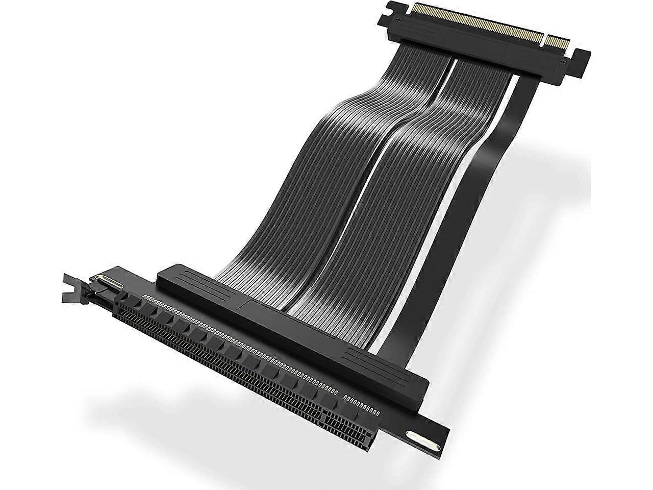 PCIE 3.0 16x Extension Cable,Extreme High Speed GPU Extension Card,PCI Express Port (30cm, 180 Degrees)