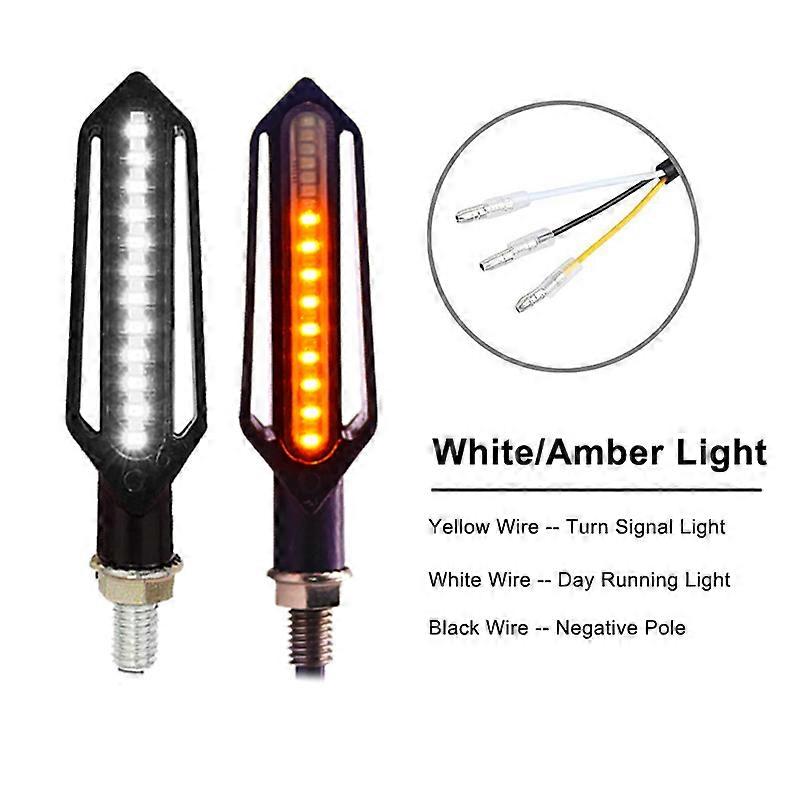 24LED Turn Signal Light Motorcycle Flowing Flashing Blinker Brake/Day Running Light DRL Flasher Relay Stop Signal Lighting