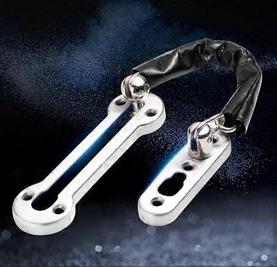 Silver Front Door Chain Safety Lock Door Chain Security Door Chain Restrictor Chain Door Restrictors - Polished Chrome
