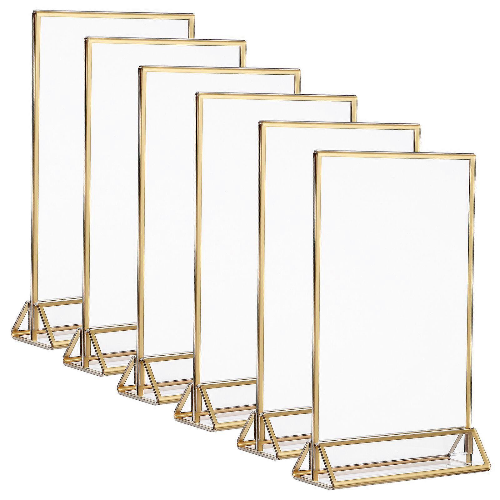 6pcs σαφείς κάτοχοι επιτραπέζιων στάσεων επίδειξης κατόχων επιτραπέζιων για τα καταστήματα γάμου εστιατορίων