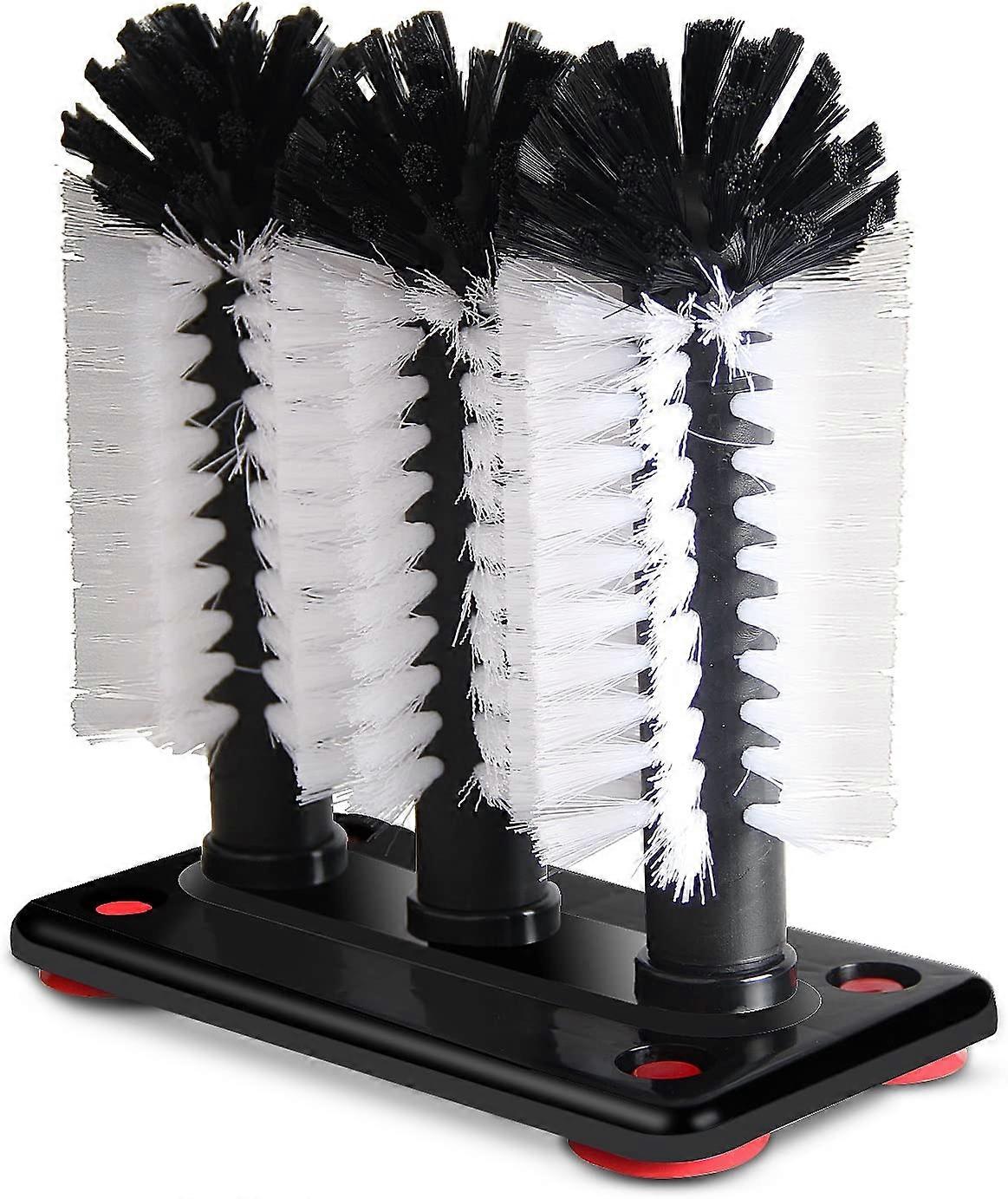 Three Headed Cup Brush with 3 Brushes per Base (18.5*9.5*19CM)