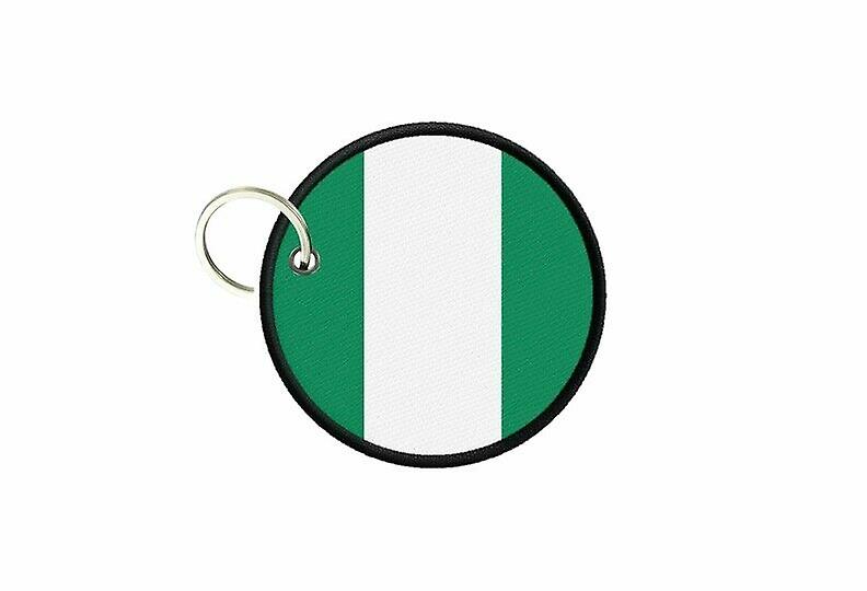 Keychain keys flag nigeria printed round round round
