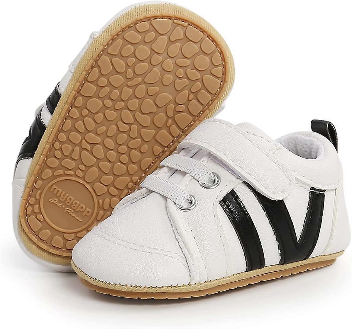 Walking Shoes Baby Hard Sole Slippers Baby Boys Girls Pu Leather