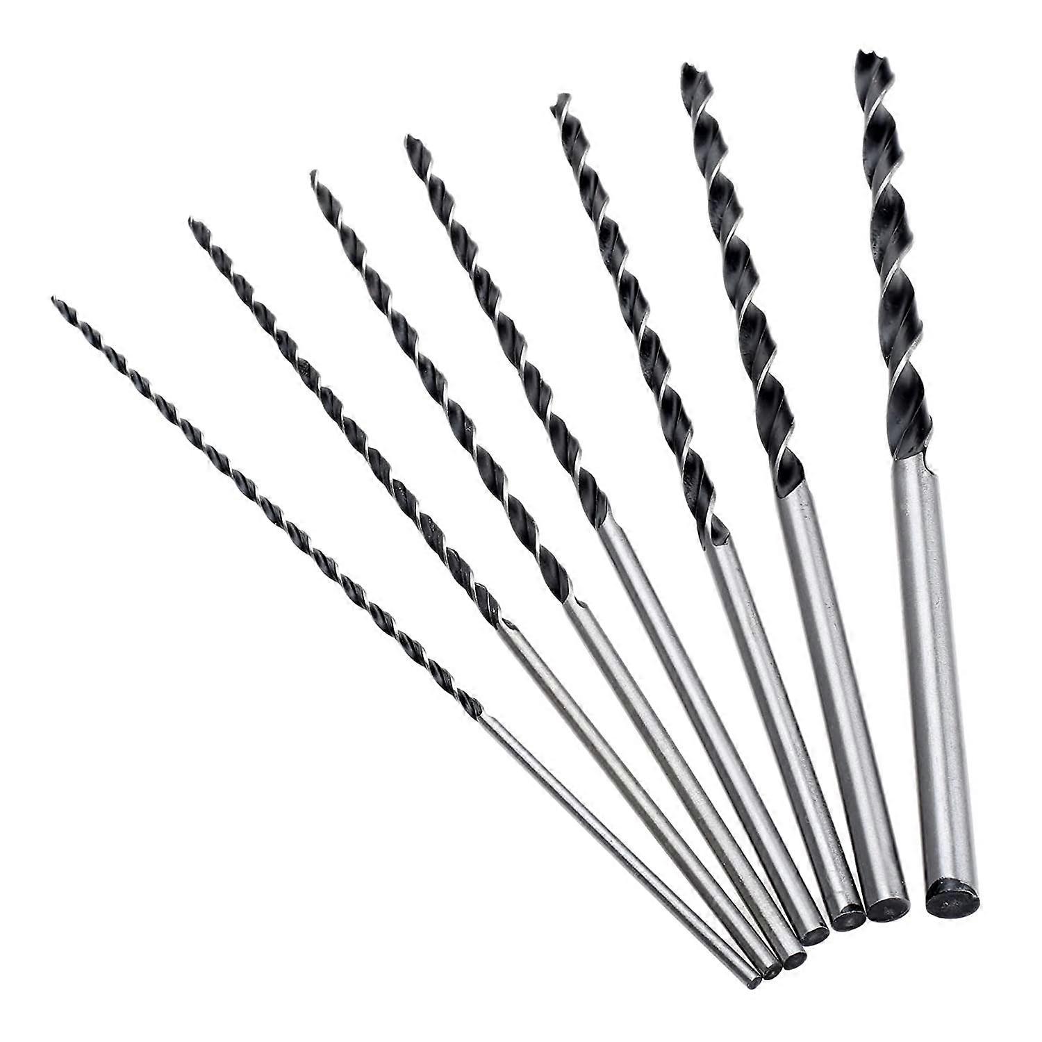 7Pcs 12" Brad Point Drill Bits Tools Wood Boring Extra Long Drill Tool (D-583-A)