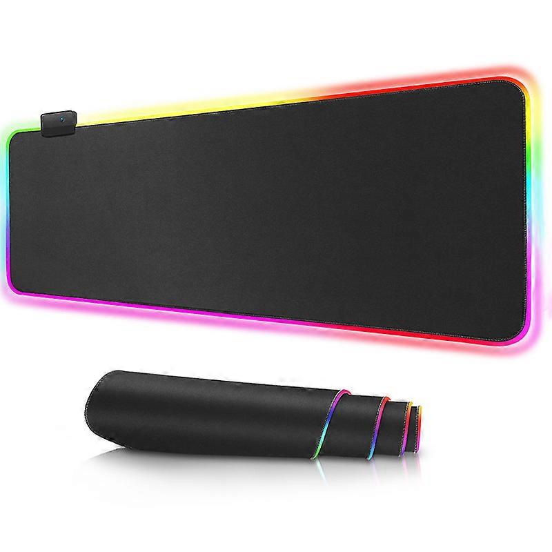 Gaming Mousepad with LED light - RGB - Choose size Black 80x30 cm